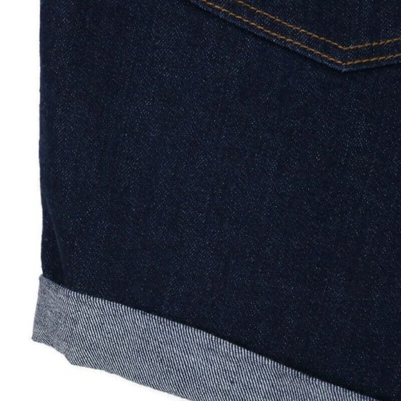 Old Navy Jean Shorts Semi Fitted Dark Stretch Cuffed 18 Regular‎ - Picture 7 of 10